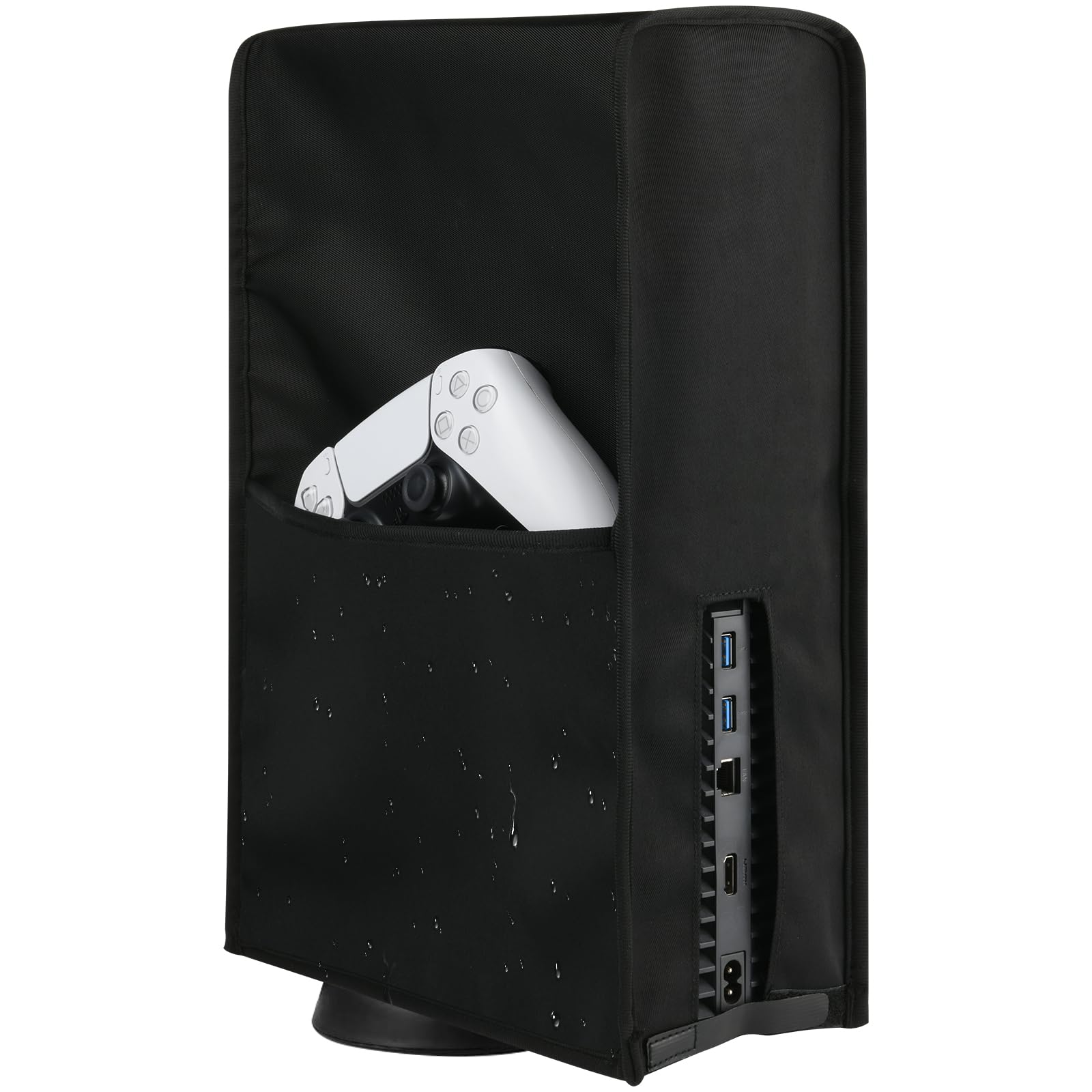 PS5 Console Dust Cover - Anti-Scratch & Waterproof Protector Sleeve with Side Pockets for PS5 Digital & Disc Edition | Gaming Accessory for Home Entertainment Setup
