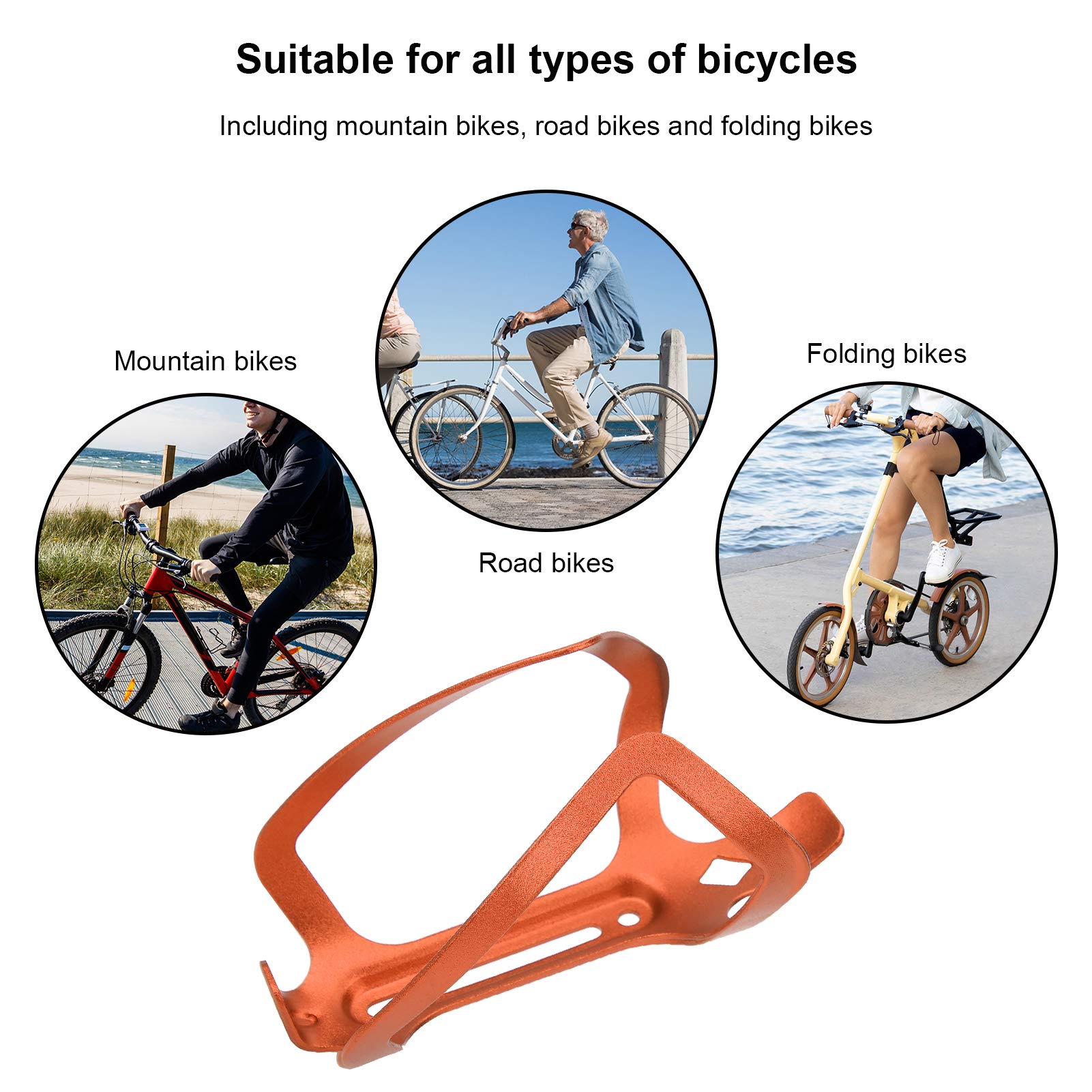 Dilwe Metal Water Bottle Holder - Bike Bottle Cage Mount for Mountain & Road Bikes - Secure Orange Bicycle Drink Rack - Perfect for Cycling, Commuting & Outdoor Adventures