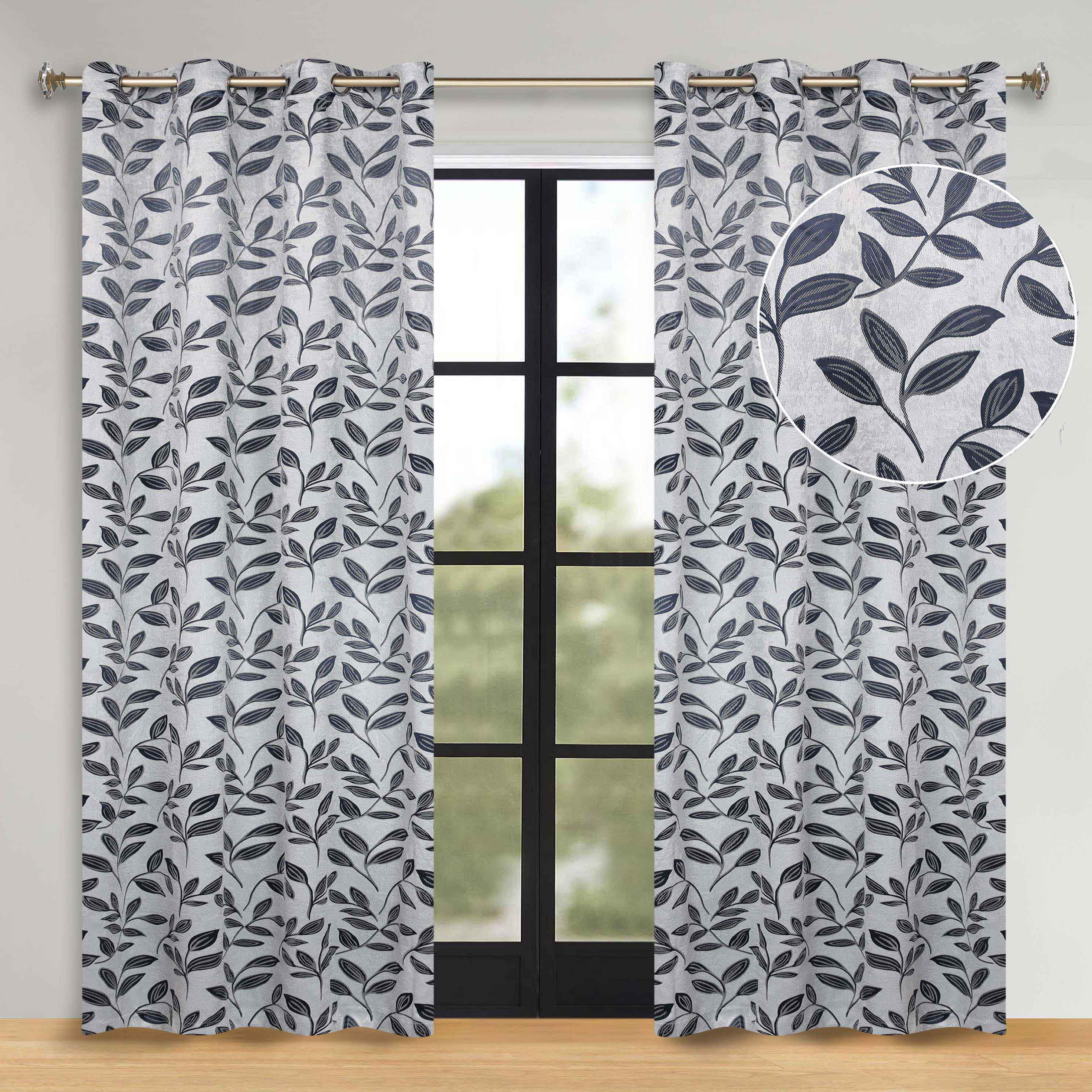 Machine Washable Blackout Curtains for Bedroom - Set of 2 Panels, Thermal Insulated Room Darkening Drapes for Nursery, Living Room & Home Theater
