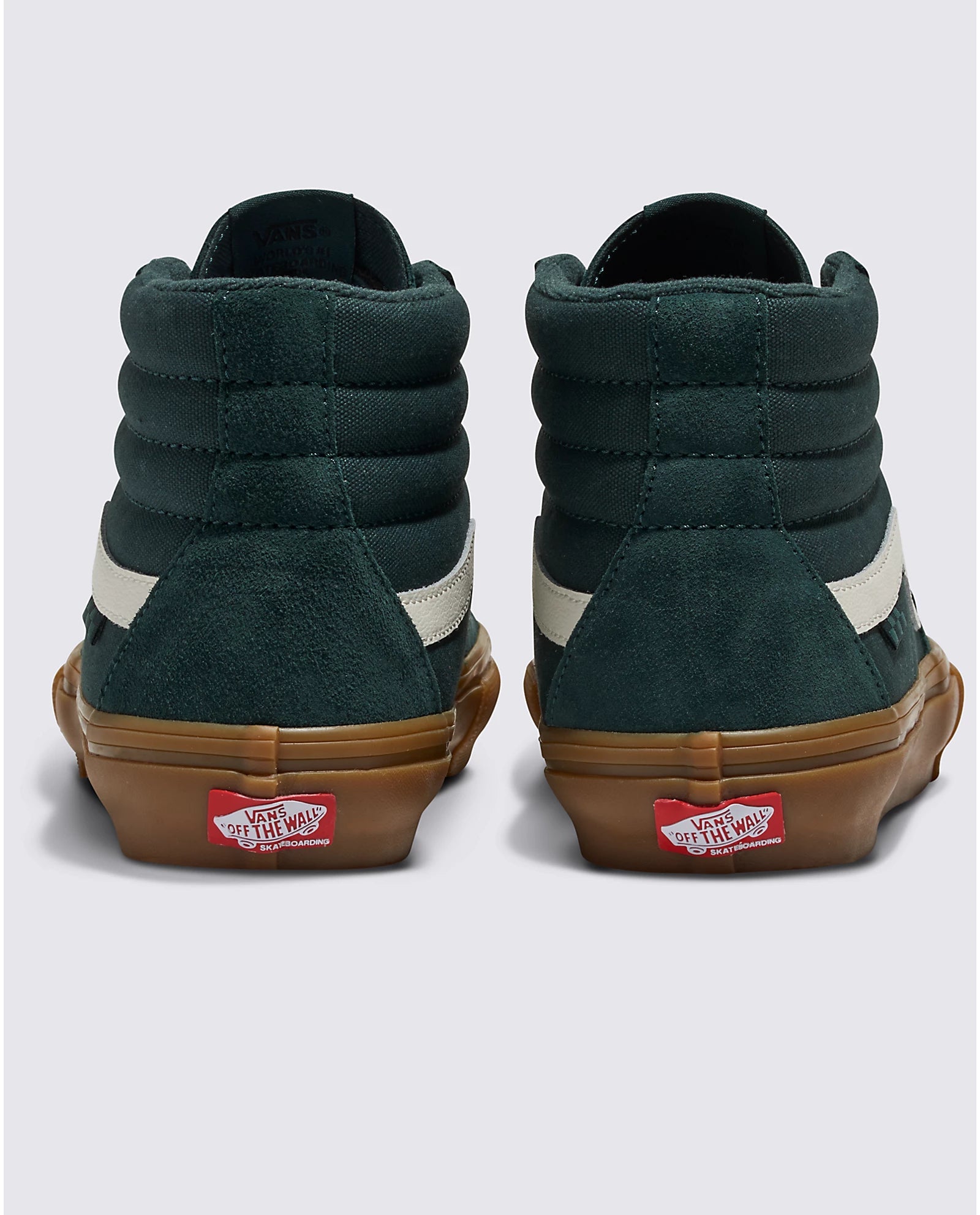 VANS Skate Sk8-Hi Shoes for Men & Women - Dark Green/Gum Sole - Classic High-Top Skateboard Sneakers for Streetwear & Casual Outfits