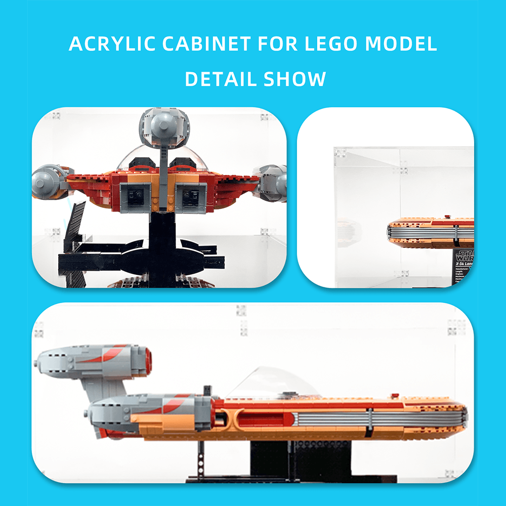 LEGO Star Wars UCS Luke Skywalker's Landspeeder 75341 Display Case - Premium Acrylic Showcase for Collectible Model Protection & Home Decor