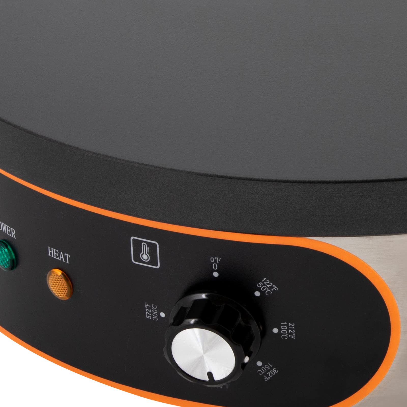 1500W Commercial Electric Crepe Maker - 16 Inch Nonstick Griddle Pancake Machine with Adjustable Temperature Control - Perfect for Restaurants, Cafes, Breakfast Shops and Home Kitchen Use