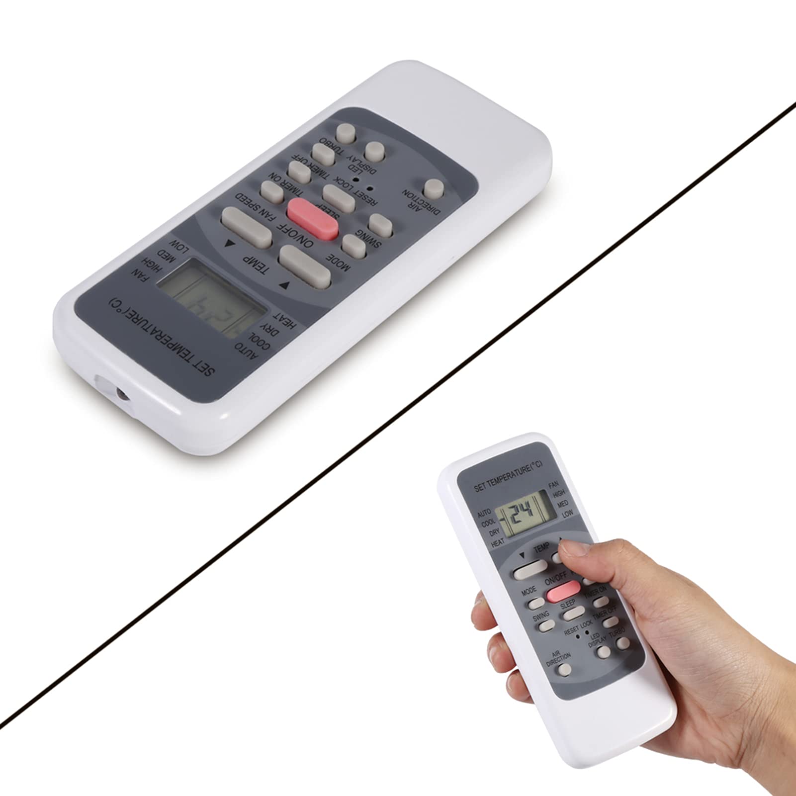 Universal Remote Control for Air Conditioner - Replacement R51M/E Compatible AC Controller - Perfect for Home, Office & Hotel Use