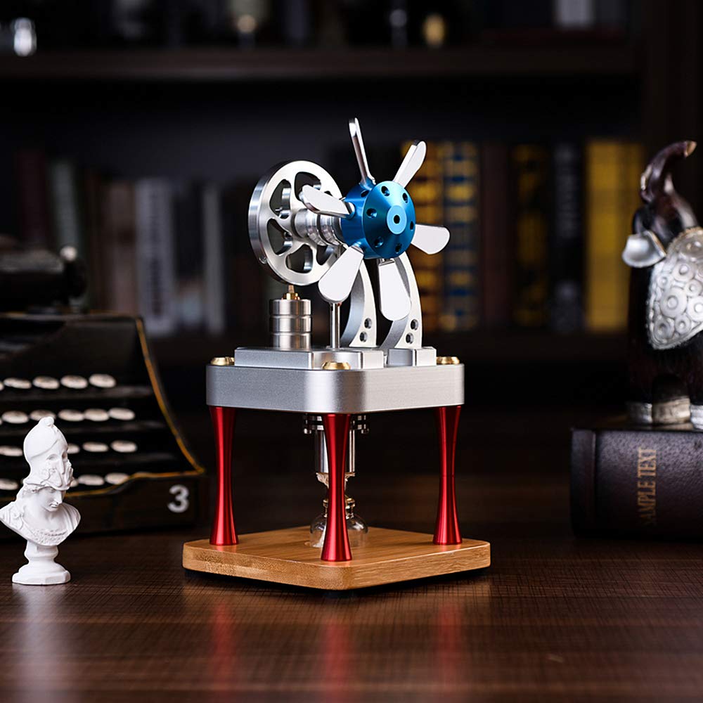 Sunnytech Hot Air Stirling Engine Motor Model Kit - Educational DIY Steam Heat Science Toy for Kids & Adults - Perfect for STEM Learning, Physics Experiments & Classroom Demonstrations