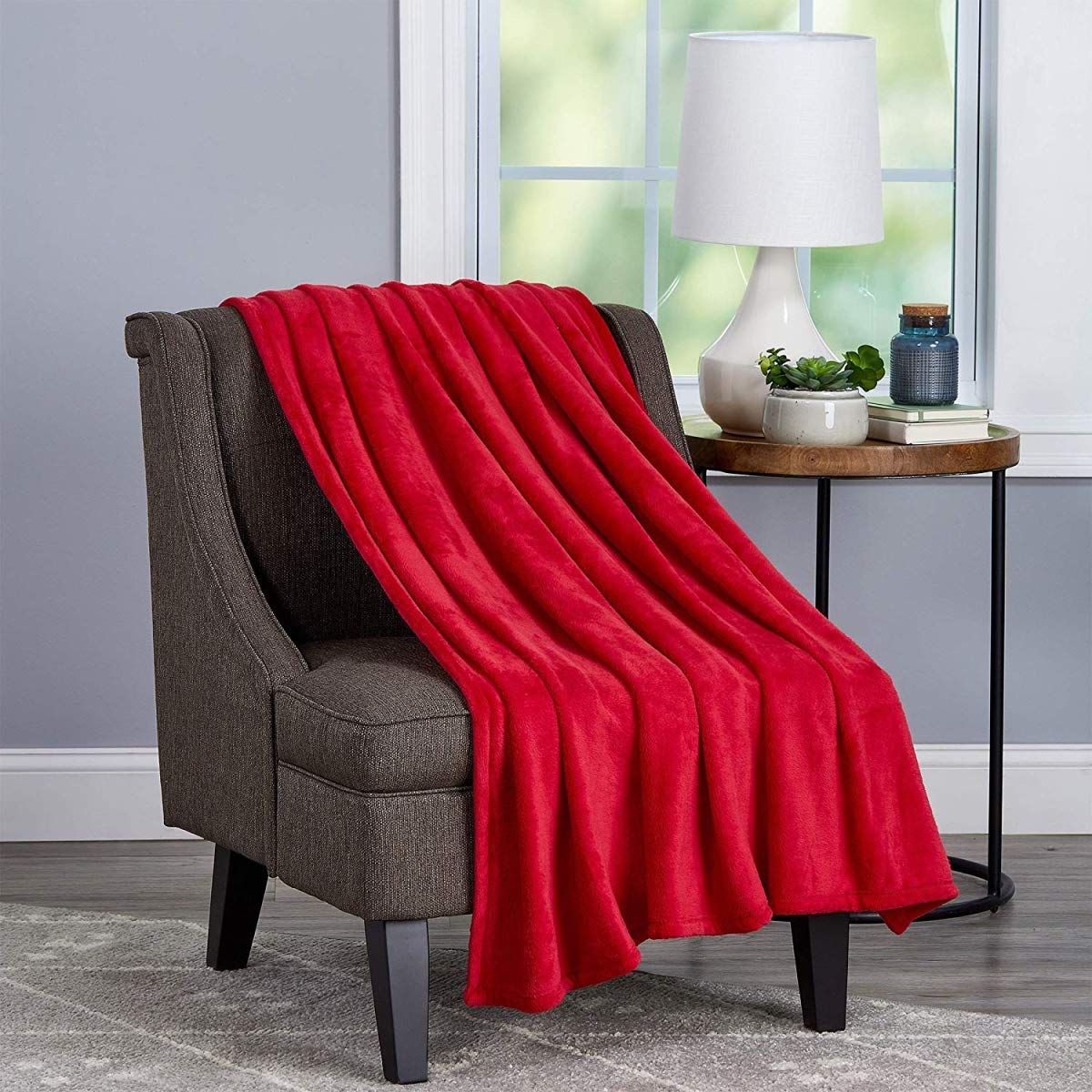 Luxury Oversized Velvet Throw Blanket by Bedford Home - Soft Plush Cozy Blanket for Couch, Bed & Sofa - Perfect for Living Room, Bedroom & Home Decor