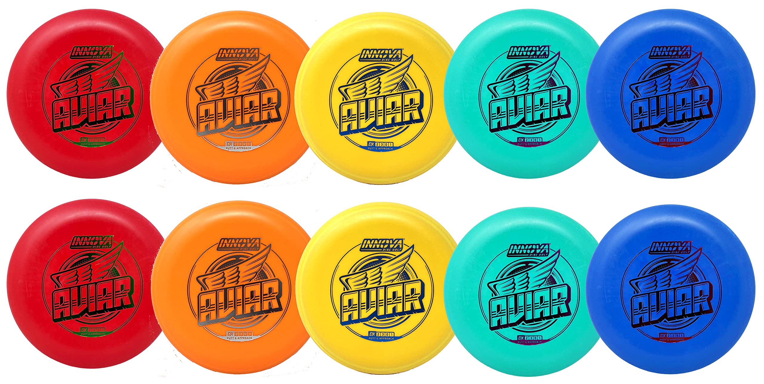 **Innova DX Aviar Putt & Approach Disc Golf Putter - 10-Pack (173-175g) | Mixed Colors | Perfect for Practice & Tournament Play**