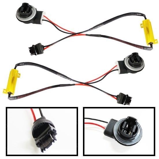 3156 3056 LED Turn Signal Hyper Flash Fix Error-Free Wiring Adapters - Compatible with Cars, Trucks, SUVs for Smoother Light Performance