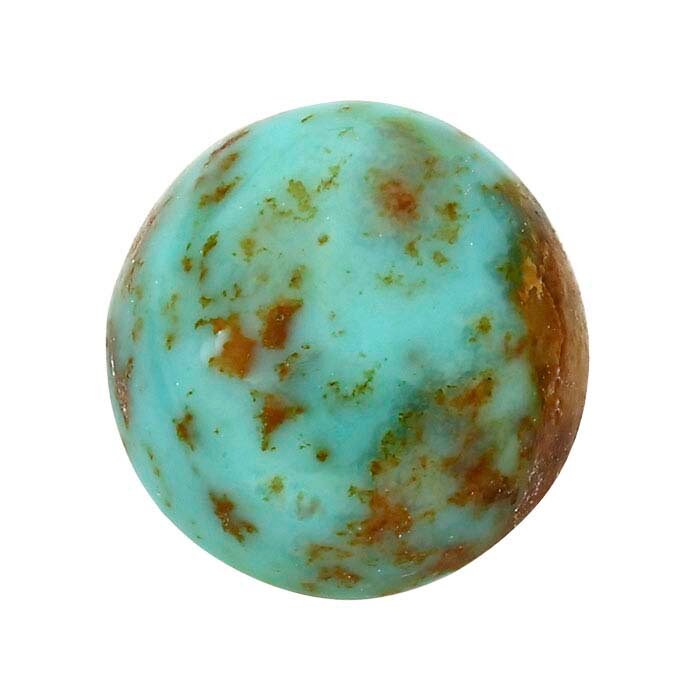 Natural Arkansas Mona Lisa Turquoise Cabochon 4mm-8mm Round - Genuine USA Mined & Cut Gemstone for Jewelry Making, Wire Wrapping, and DIY Crafts