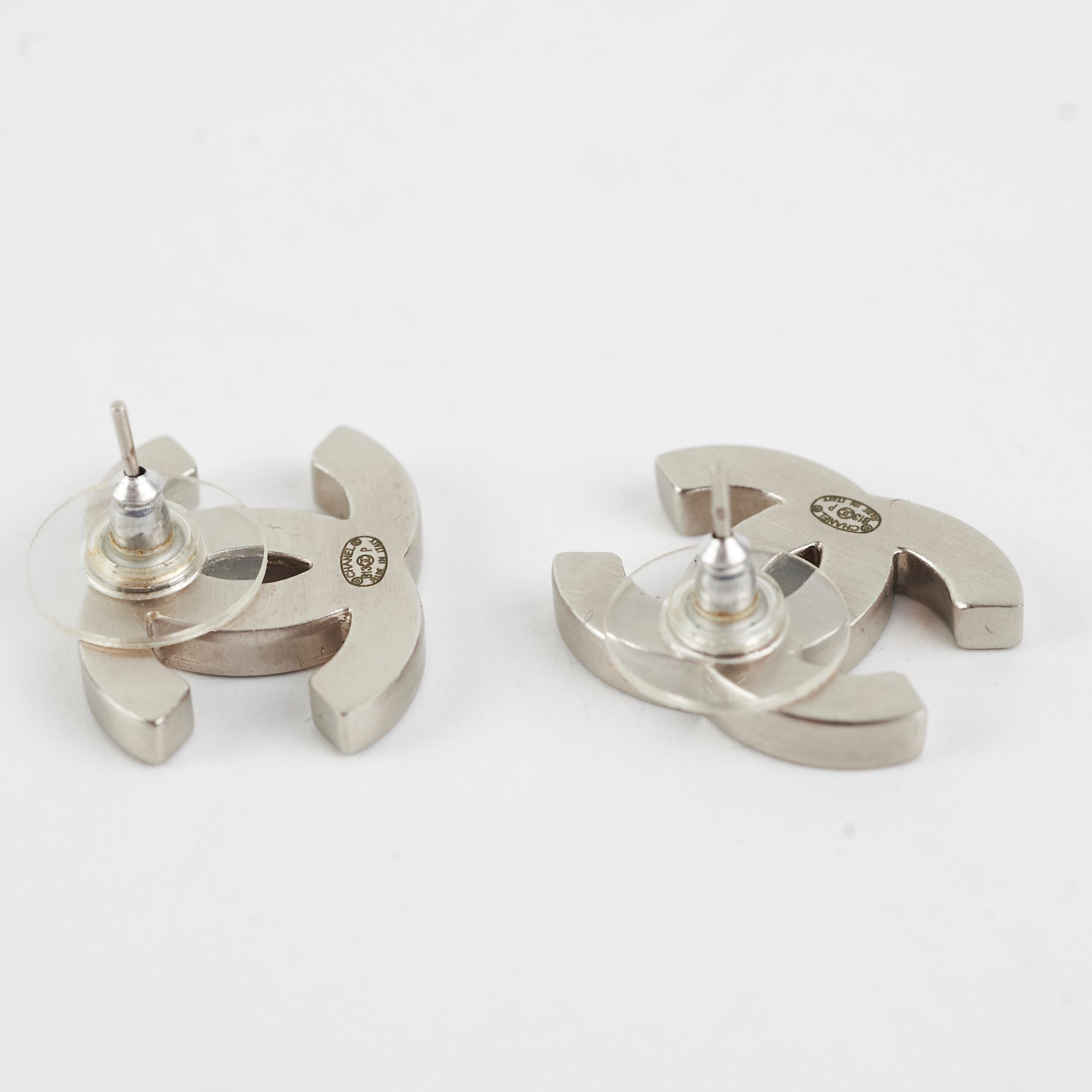 Chanel CC Logo Earrings for Women - Elegant Blue Crystal Stud Earrings - Perfect for Parties, Weddings & Gift Giving