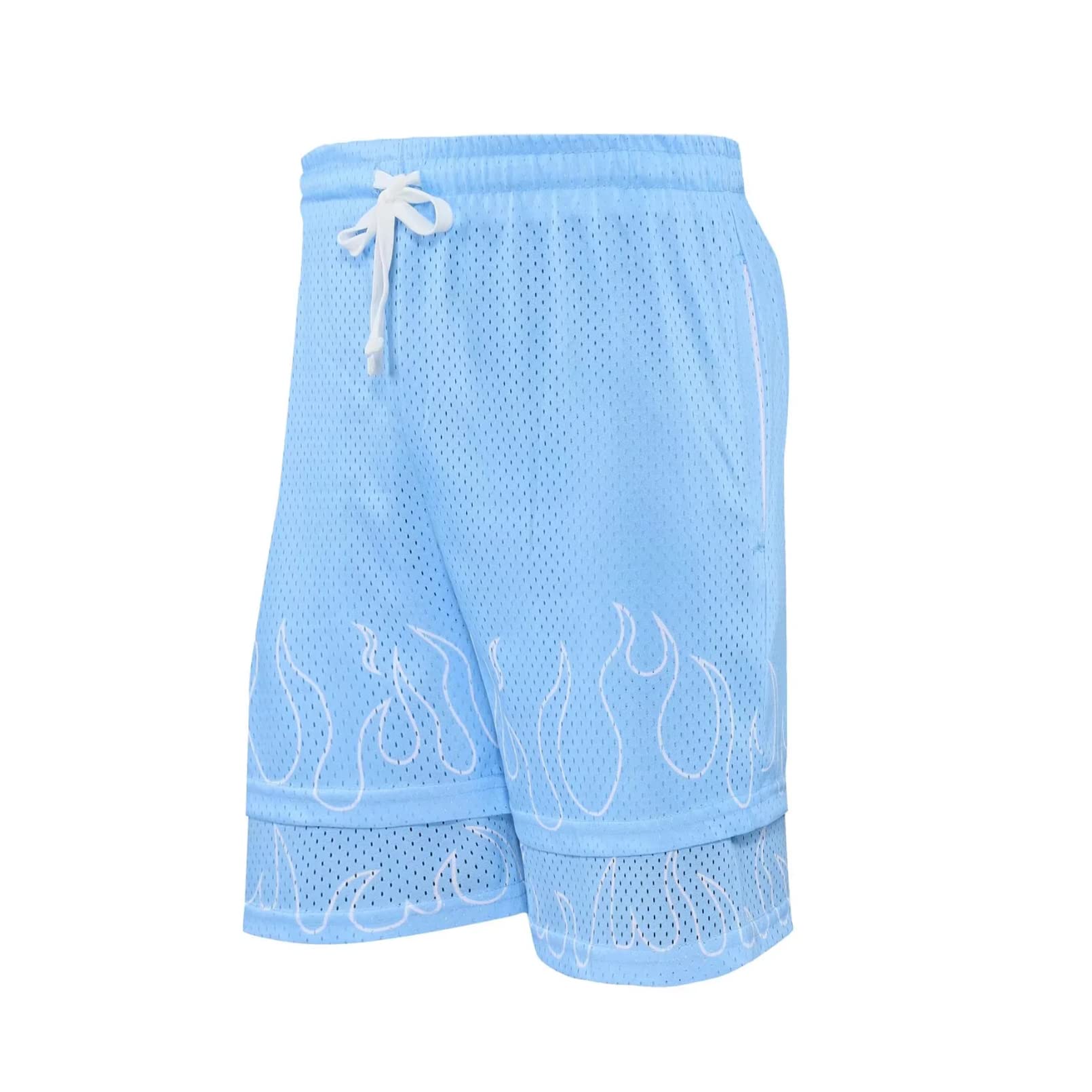 BOOMLEMON Men's Basketball Shorts - Breathable Mesh Gym Workout Shorts with Graphic Print for Running, Training & Casual Wear - Perfect for Basketball, Gym, Jogging and Everyday Comfort