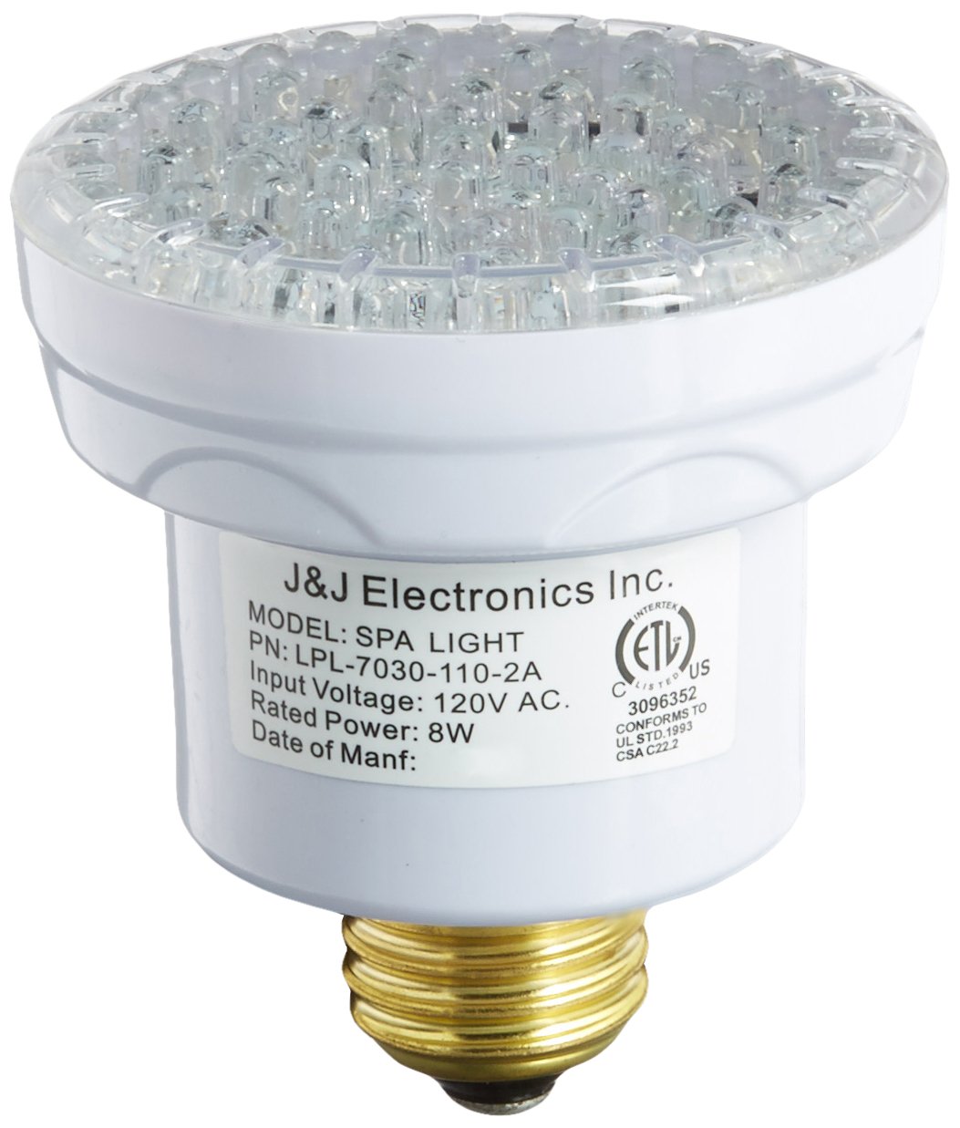 J&J Electronics LPL-7030-110-2A LED Light Spa for Relaxation - 120V AC - Perfect for Home Spa, Bathroom, and Wellness Rooms
