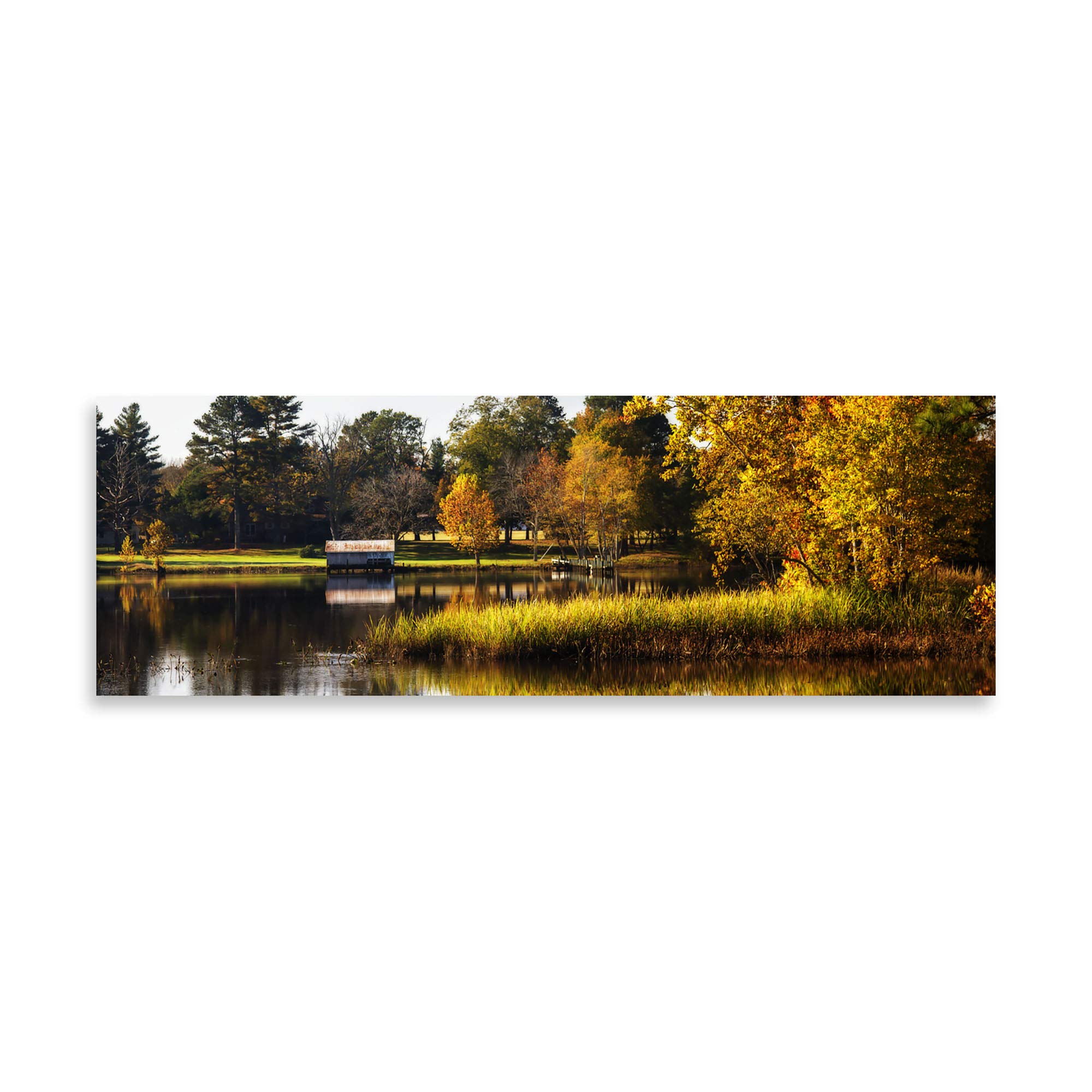 Contemporary Autumn on The Mattaponi by Alan Hausenflock - 36x12in Fine Art Giclee Print on Paper - Perfect for Home Decor, Office Wall Art & Gift Giving