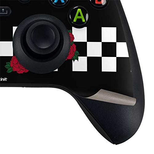 Custom Rose Checkerboard Gaming Skin Decal for Xbox Series X Controller | Protective Vinyl Cover | Perfect for Gaming Enthusiasts & Streamers