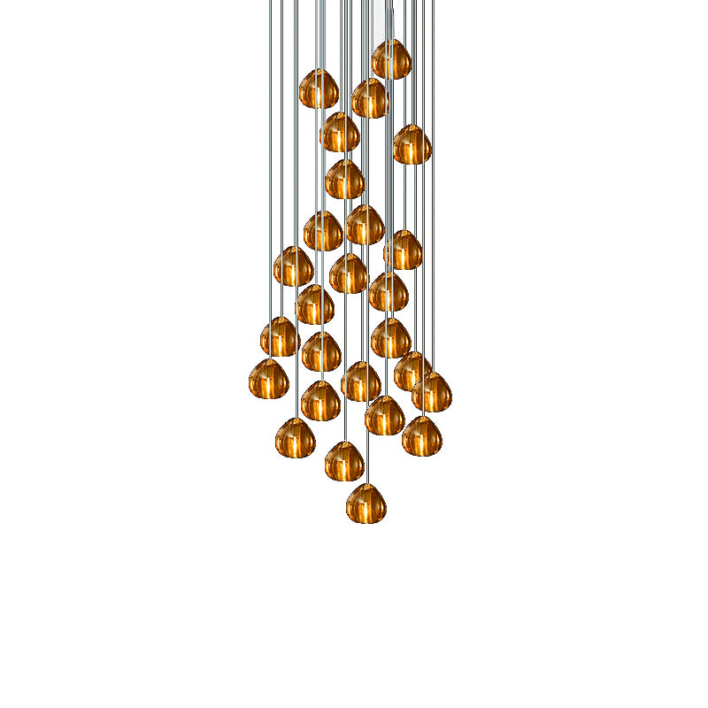Elegant Crystal Pendant Light - Modern Chandelier for Dining Room, Bedroom & Living Room Decor - Dimmable LED Hanging Lamp for Home & Office Lighting