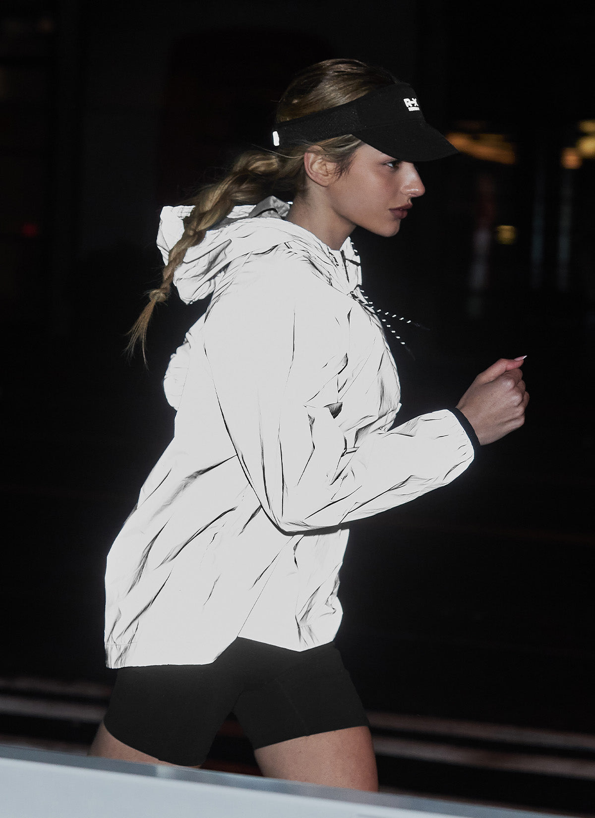 RX All Over Reflective Anorak Jacket - High Visibility Windproof Raincoat for Running, Cycling & Outdoor Safety Gear - Perfect for Night Jogging and Urban Commuting