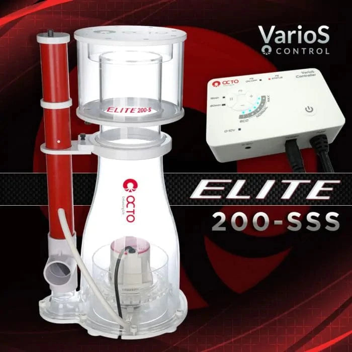 Elite 200SSS Space Saving Super Cone Protein Skimmer for Saltwater Aquariums - Efficient Marine Tank Filtration for Reef & Fish Tanks