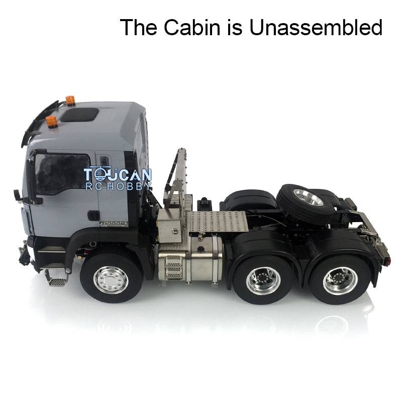 1/14 Scale LESU RC Metal 6x4 Chassis DIY Kit for TGS Tractor Truck - Includes ESC, Light & Sound System, Radio Control, Battery Charger | Perfect for RC Enthusiasts & Model Builders | Off-Road Racing & Truck Simulation Scenes