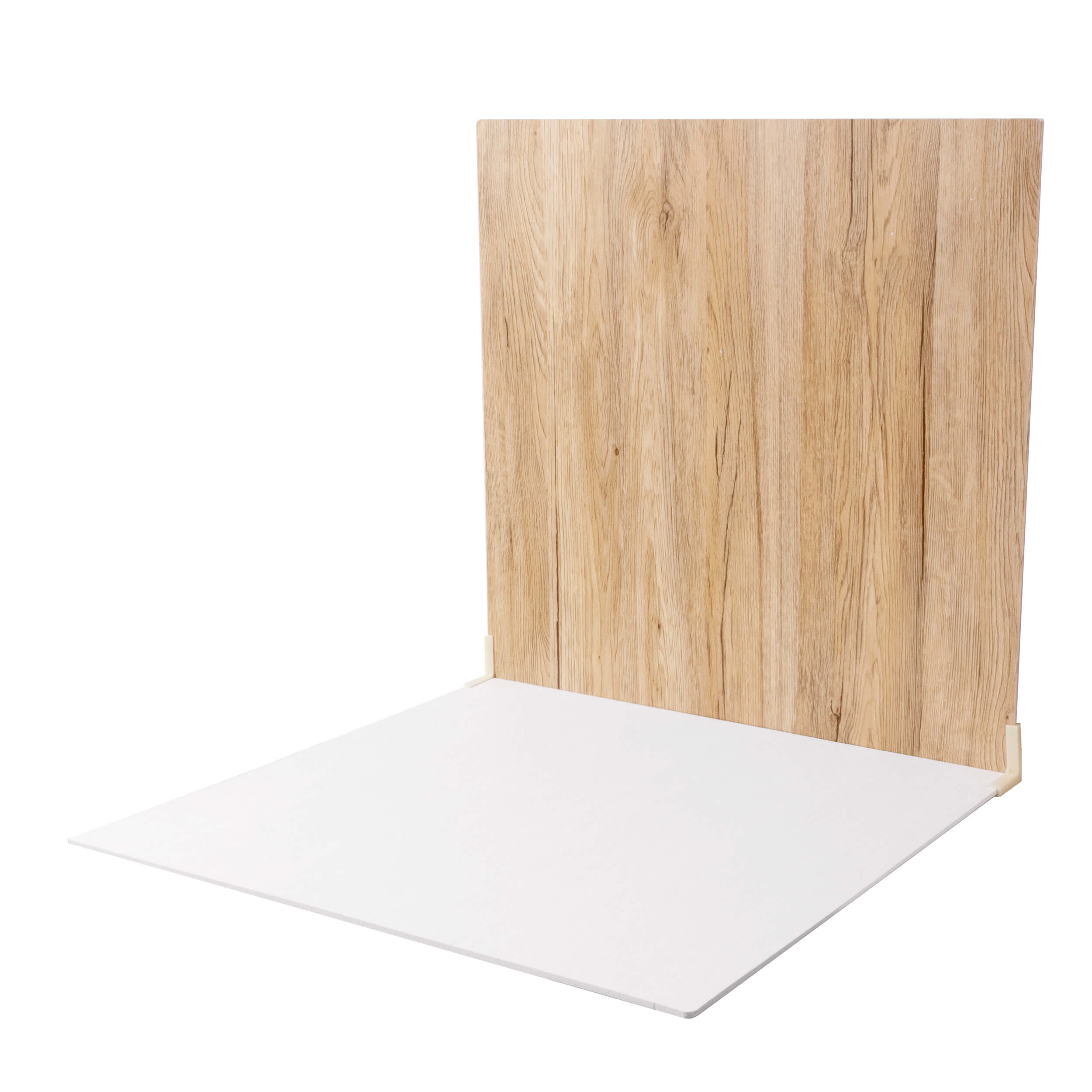 60x60cm Flat Lay Photography Backdrop Boards Set - Light Brown & White Wood Textured Background for Product Photography, Blogging, and Social Media Content Creation