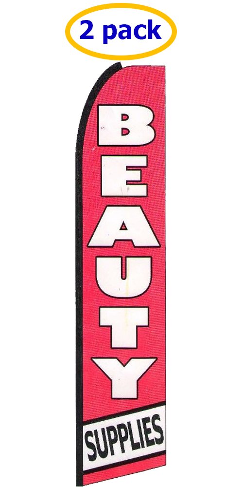 OnPoint Wares Beauty Salon King Flag Kit - 2 Pack for Hair Styling & Barber Shop Decor
