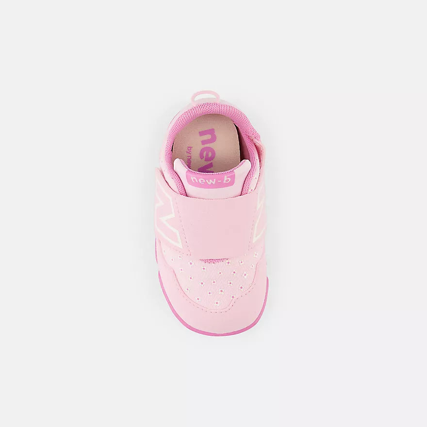 New Balance Pink Hook & Loop Baby Sneakers for Toddlers - Lightweight & Comfortable First Walking Shoes for Boys & Girls - Perfect for Indoor Play, Daycare & Early Steps