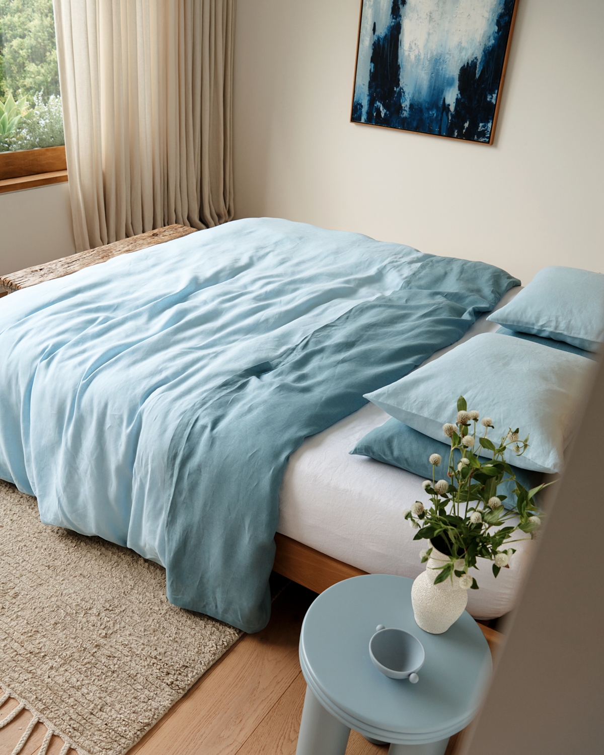Premium 100% French Flax Linen King Size Pillowcase Set (2-Pack) - Soft & Breathable for All-Season Comfort - Perfect for Bedroom, Guest Room, and Luxury Hotels