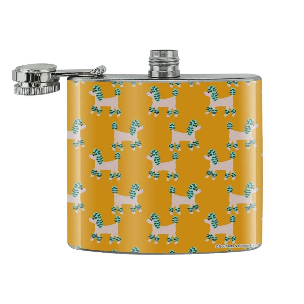 Lash Poodles Stainless Steel 5oz Hip Flask for Whiskey & Liquor - Perfect for Outdoor Adventures, Camping, Parties & Gifts