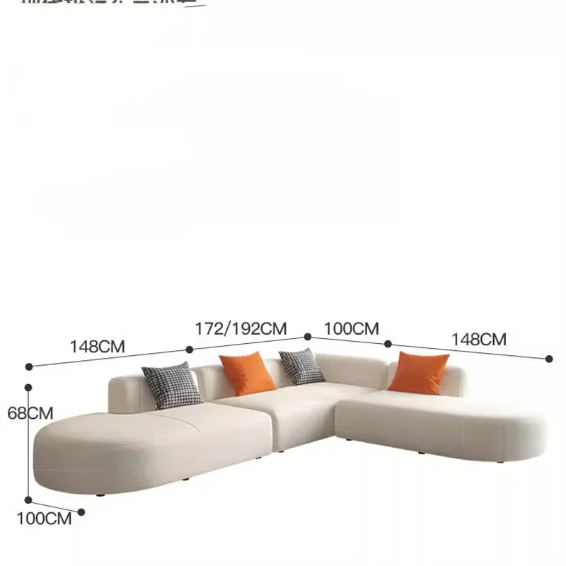 Modern Corner Sectional Lazy Floor Sofa - Comfortable Chaise Lounge for Small Spaces, Living Room, Bedroom, or Home Theater - Soft Fabric & Stylish Design for Relaxing, Lounging, and Entertaining