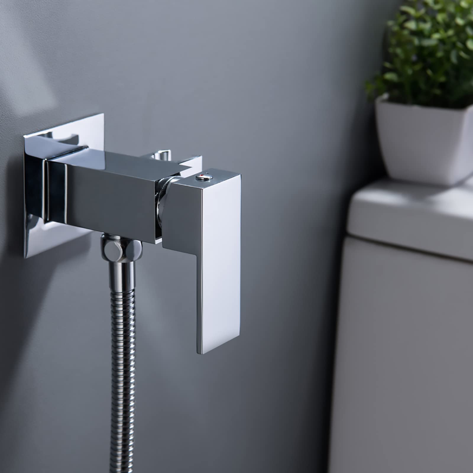 Handheld Bidet Sprayer for Toilet - Hot & Cold Water Brass Wall Mounted Sprayer Kit with 2 Modes | High Pressure Cleaning for Baby Cloth Diapers | Chrome Finish | Perfect for Bathroom Hygiene & Infant Care