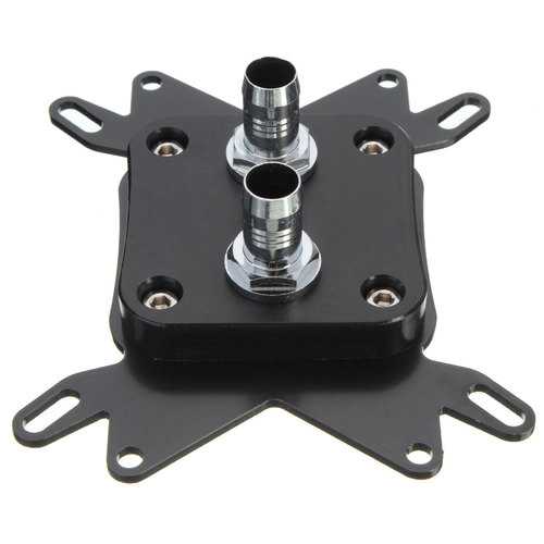 High-Performance Black POM CPU Water Cooling Block - Compatible with AMD AM2/AM3 & Intel LGA 775/1155/1156 - Perfect for Gaming PC & Overclocking Builds