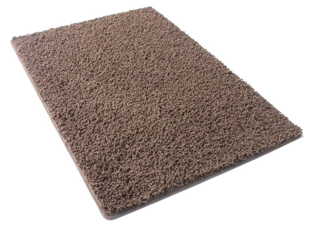 KOECKRITZ 25 oz Ultra Soft Dark Latte Brown Area Rug - 8'x8' Plush Shag Carpet for Living Room, Bedroom & Nursery - Premium Cozy Home Decor for Family Comfort
