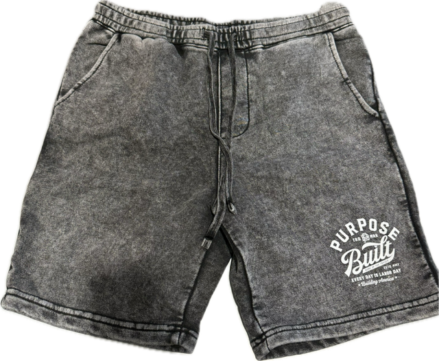 The Script Fleece Shorts for Men - Soft & Comfortable Black Mineral Fleece Lounge Shorts - Perfect for Relaxing at Home, Gym, or Outdoor Activities