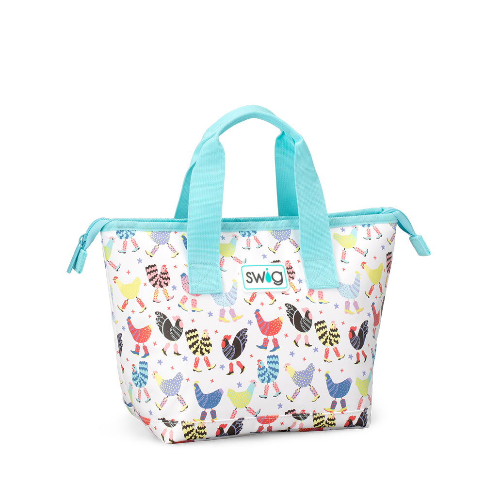 Funky Chicken Insulated Lunch Bag for Kids & Adults - Cute & Durable Reusable Lunch Box for School, Work, Picnics & Outdoor Activities