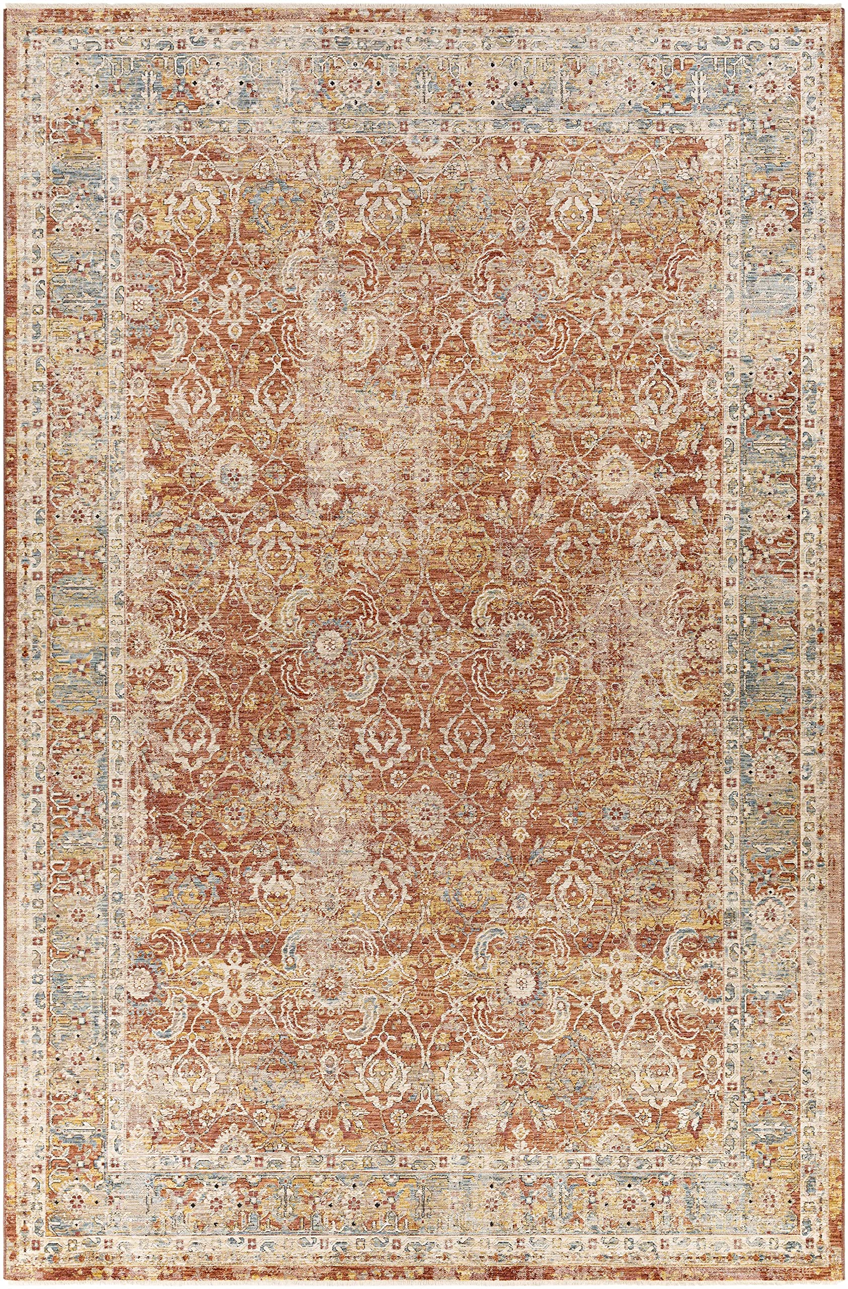Hauteloom Magatos Traditional Area Rug for Living Room & Bedroom - Black, Purple, Red - 2'7
