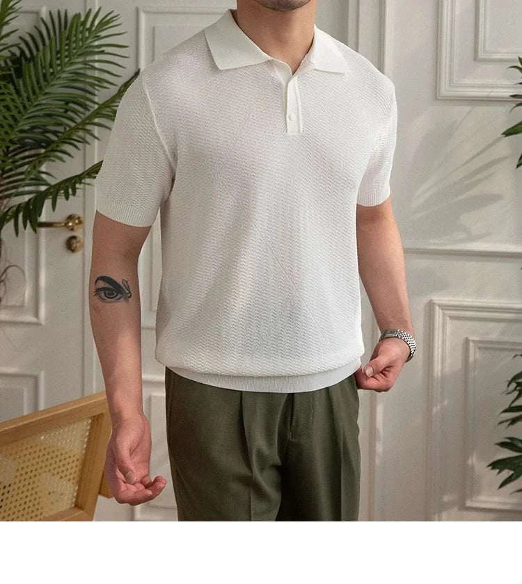Men's Casual Polo Shirt - Breathable Cotton Short Sleeve Golf Shirt for Work & Weekend Wear | Comfortable Summer Top for Business Casual & Outdoor Activities