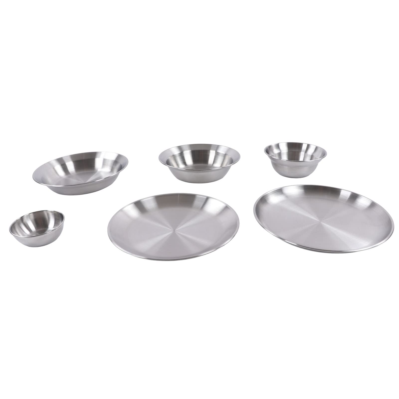 12-Piece Stainless Steel Camping Dinnerware Set with Storage Bag - Lightweight & Durable Bowls, Plates & Utensils for Outdoor Hiking, Picnics & Backpacking Adventures