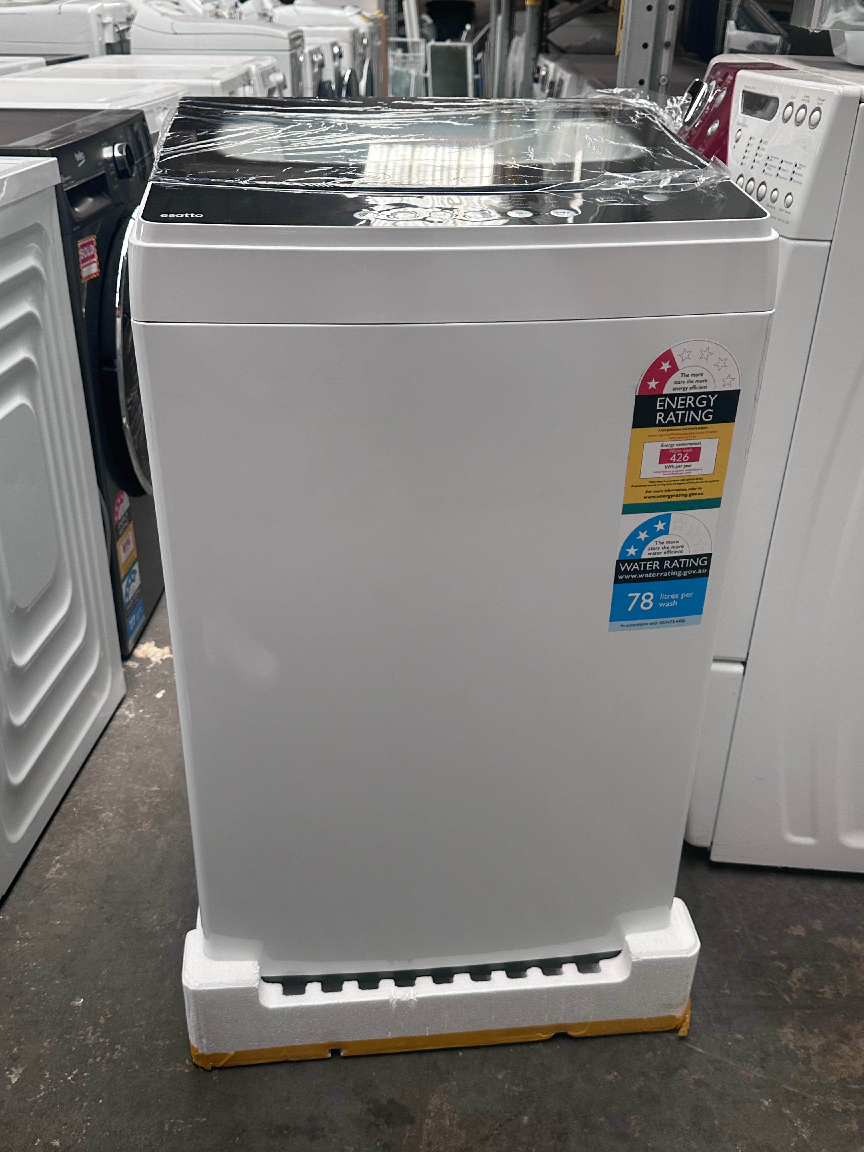 Esatto 5.5kg Top Load Washing Machine - New Current Model (Carton Damage Only, Unit Perfect) for Small Apartments & Laundry Rooms
