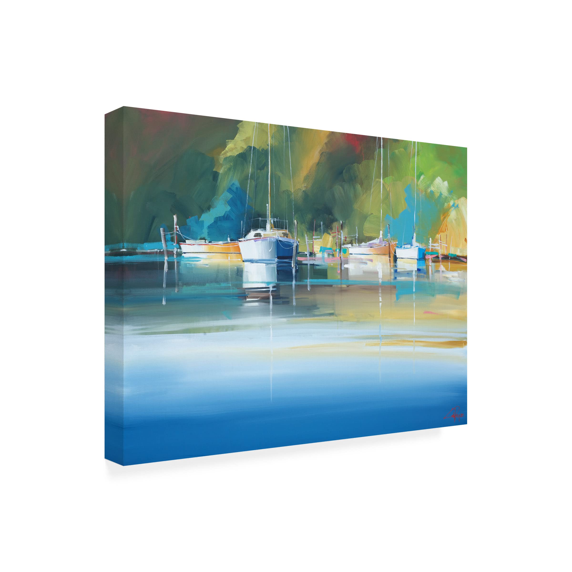 Trademark Fine Art 'Light at Metung' Canvas Wall Art by Craig Trewin Penny - Stunning Australian Landscape Painting for Living Room, Bedroom & Office Decor