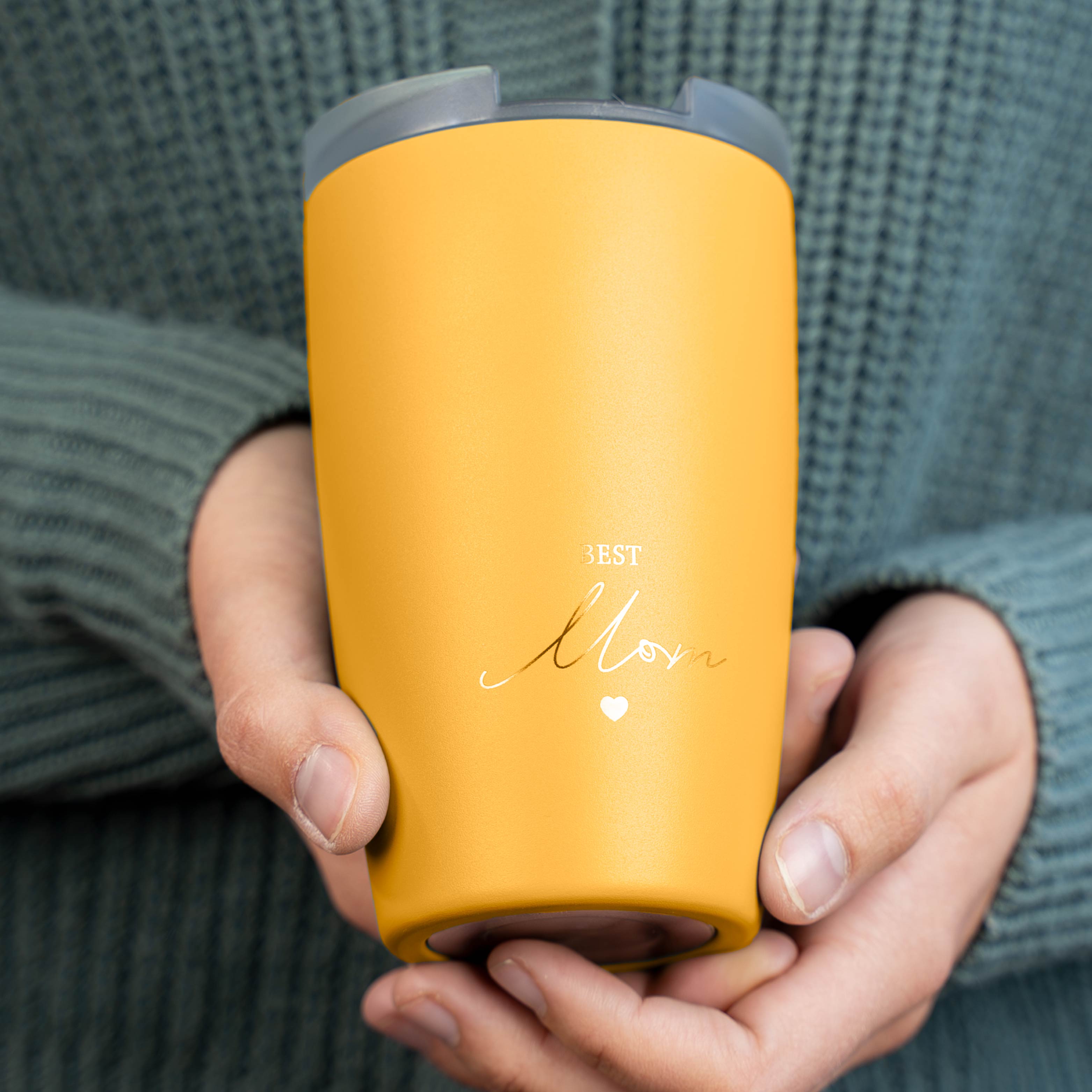 Sunrise Best Mom Magnetic Travel Mug - Insulated Stainless Steel Coffee Thermos with Lid - Perfect for Commuting, Office, and Outdoor Adventures