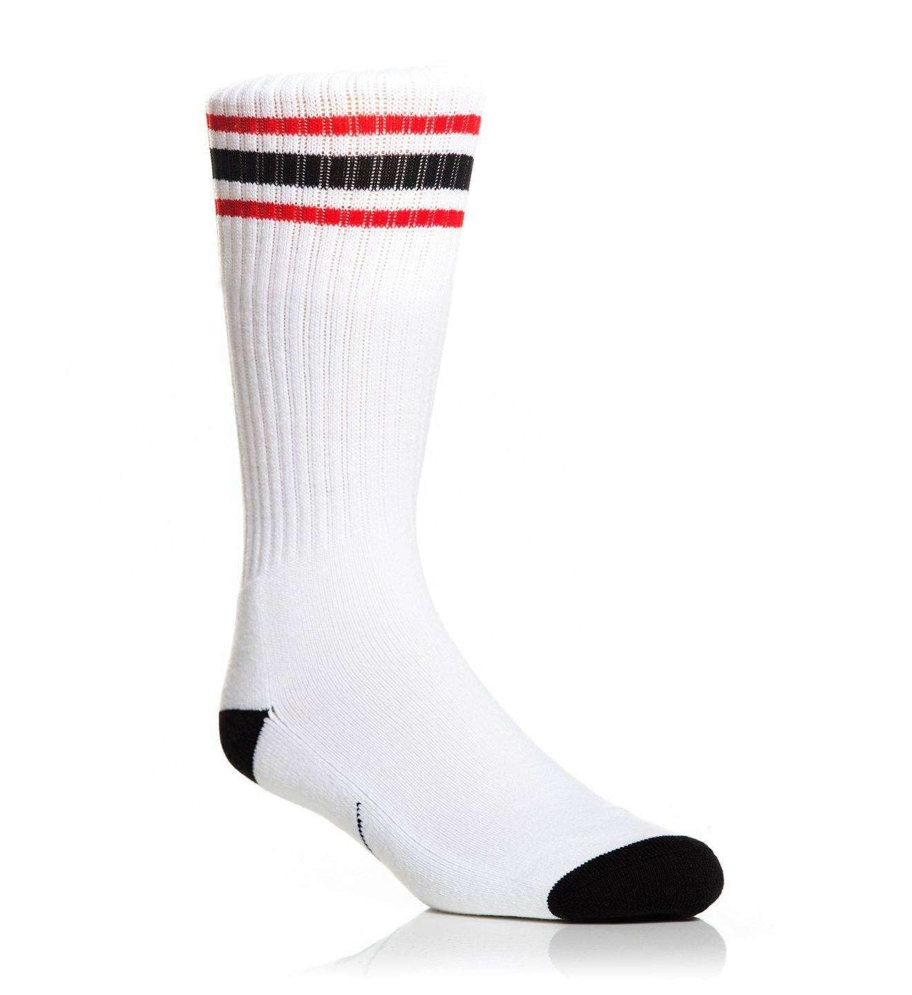 Sullen Art Collective Men's Live Fast Crew Socks - Black & White Skull Print Casual Socks for Skateboarding, Motorcycle Riding & Streetwear Fashion