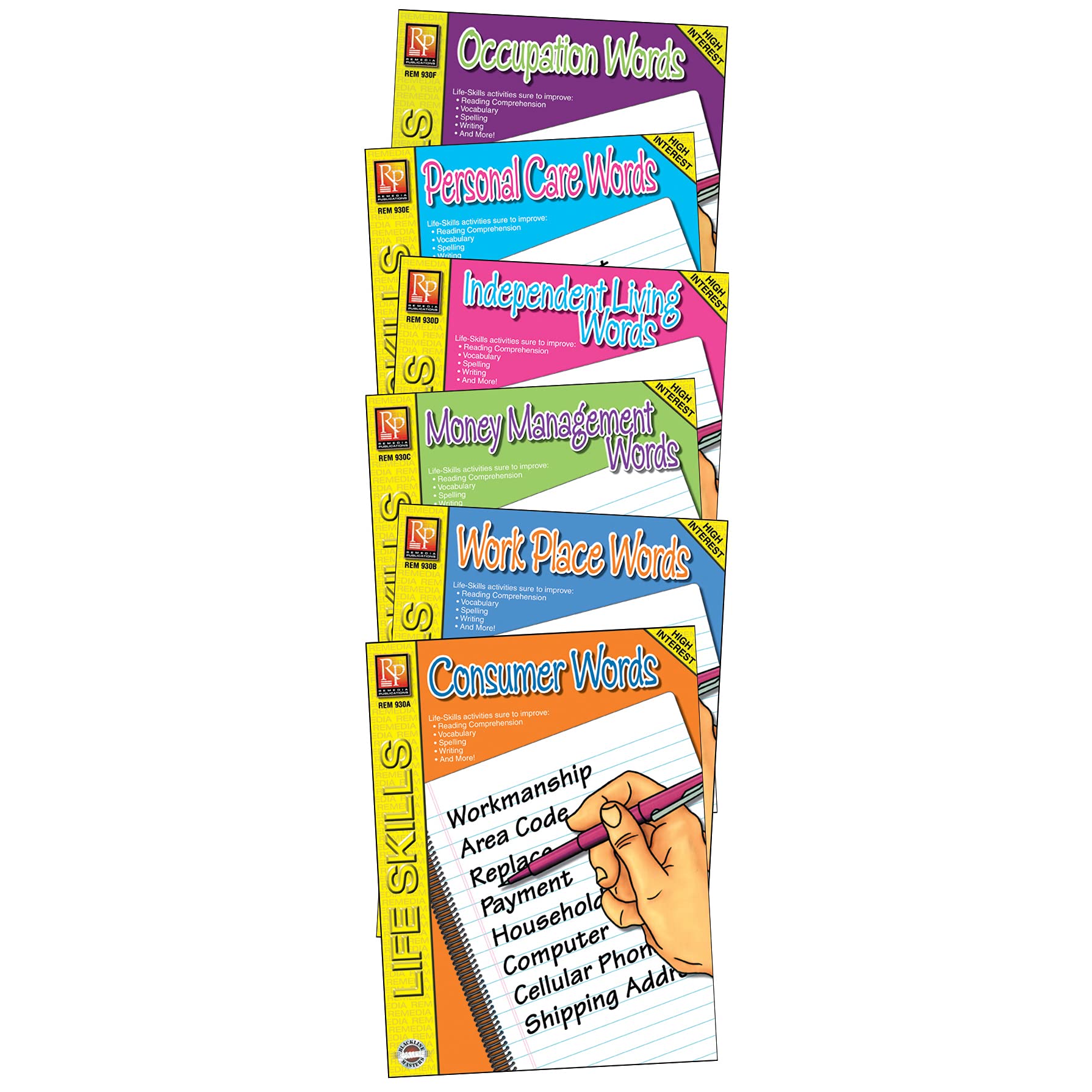 Remedia Publications Life-Skill Lessons Book Series - 6 Book Set for Kids | Essential Life Skills Learning for Home & Classroom Use