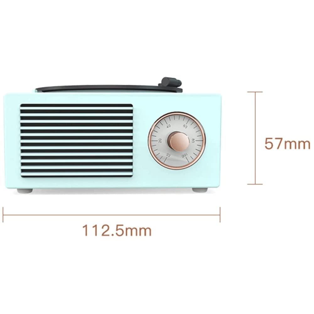 RYMMKOP Portable Mini Bluetooth Speaker - Wireless Retro Vinyl Record Player with 3D Surround Sound & Subwoofer for Home, Car, Outdoor, and Travel Use