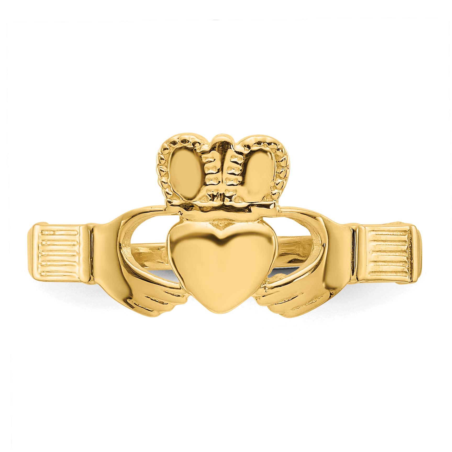 14K Yellow Gold Claddagh Ring for Women - Size 6.0 - Irish Love Friendship Loyalty Ring - Perfect for Valentine's Day, Anniversary & Wedding Jewelry Gift