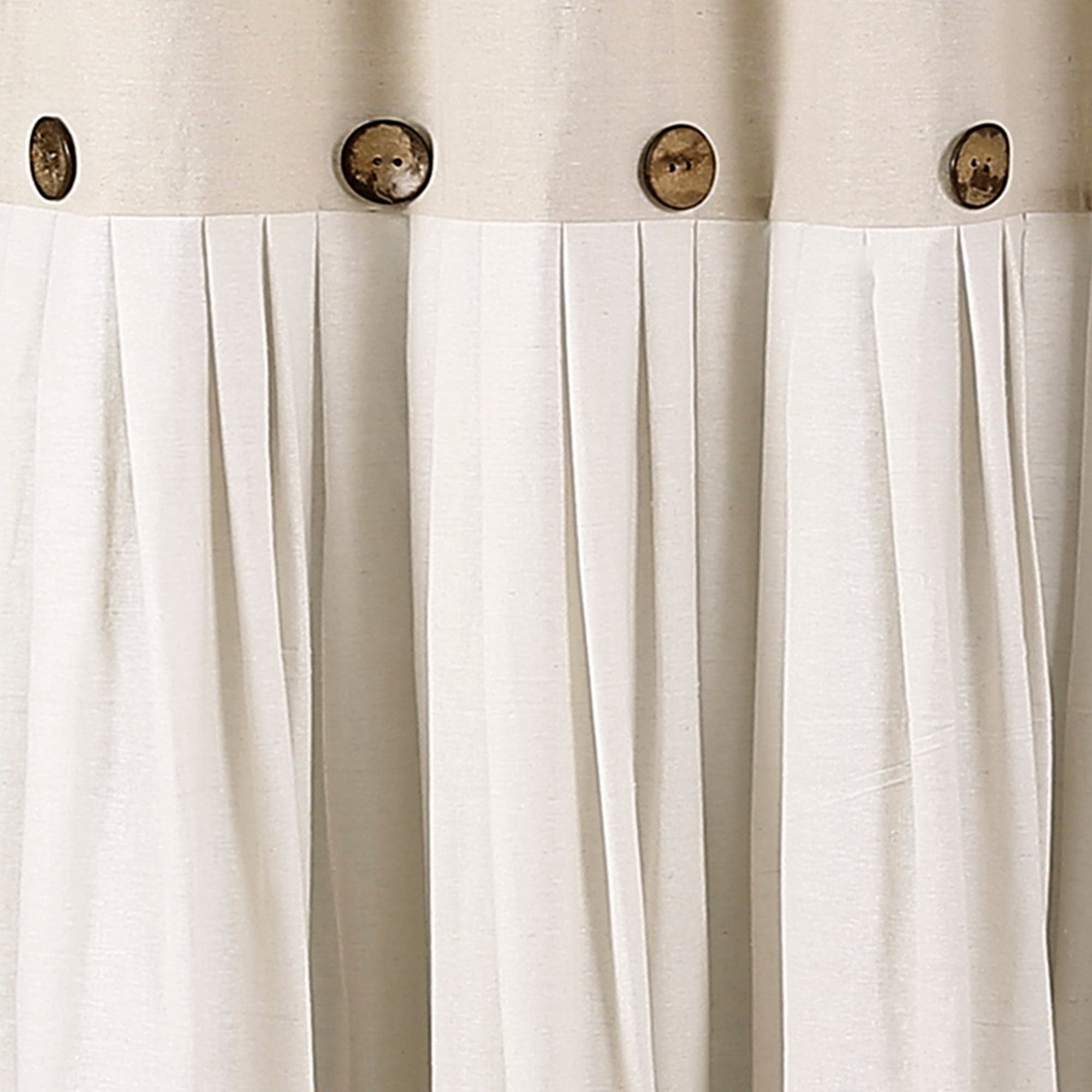 Linen Button Shower Curtain - Waterproof Bathroom Decor for Modern & Farmhouse Style - Perfect for Home, Apartment, and Spa Use