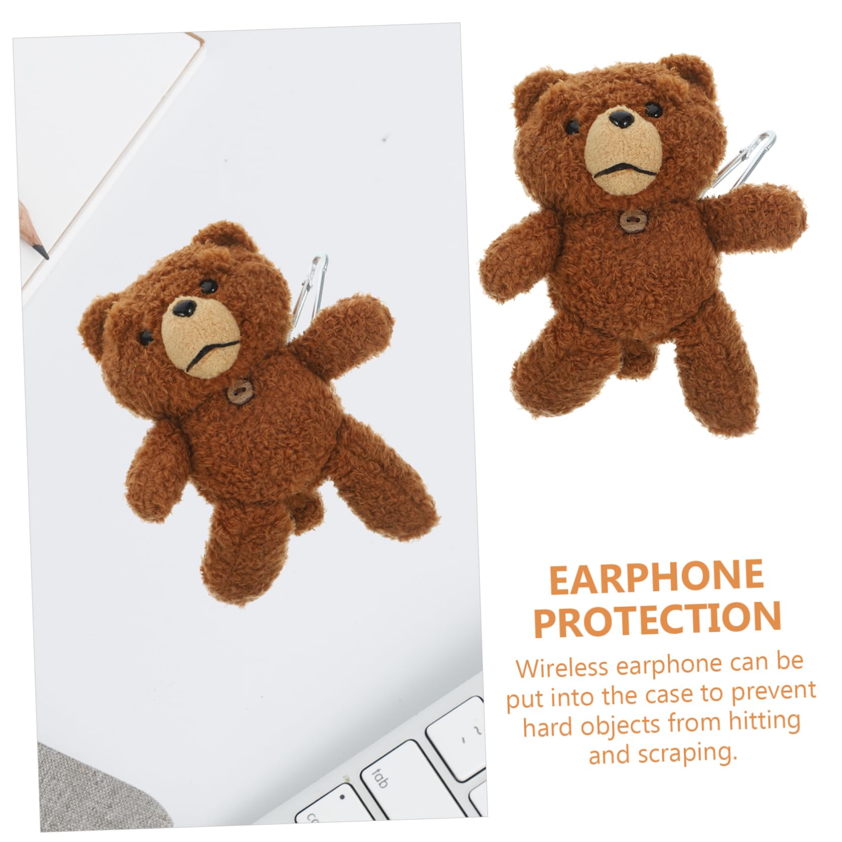 Veemoon Silicone Headphone Case Cover - Cute Cartoon Plush Doll Skin Protector for Earbuds & Headphones | Perfect for Travel, Gym, and Daily Use
