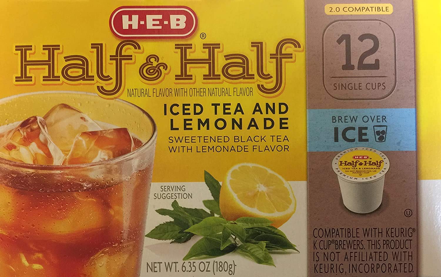 H.E.B. Half & Half Iced Tea and Lemonade Single-Serve Cups (4-Pack) - Refreshing Summer Drink for Picnics, BBQs & Parties