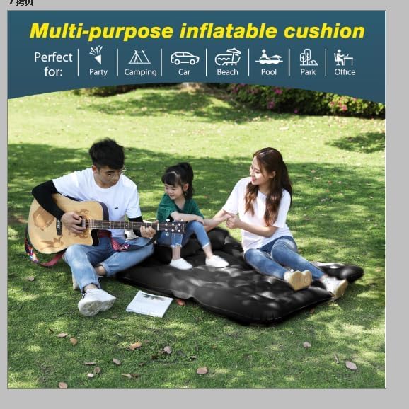 Portable SUV Air Mattress for Camping - Foldable Car Back Seat Mattress for Sedan, SUV & Truck | Full Size Inflatable Sleeping Pad for Road Trips & Outdoor Adventures