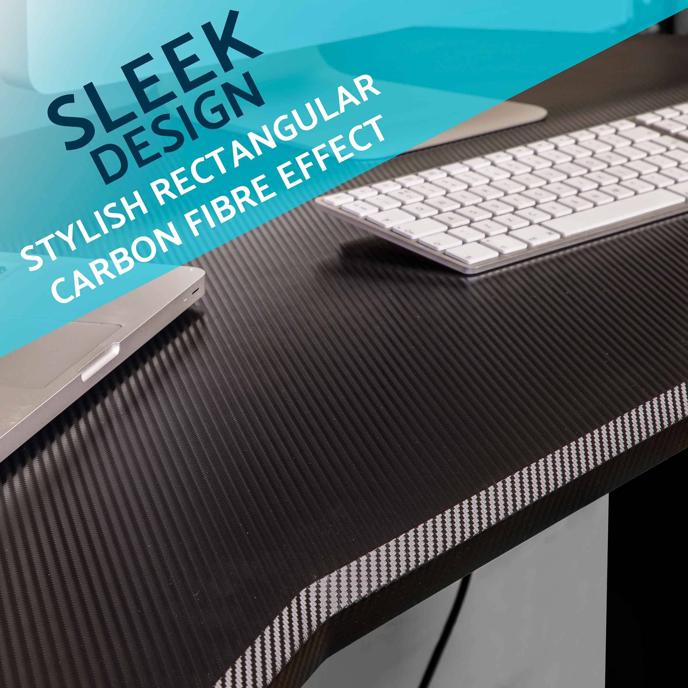 Premium Carbon Fiber Electric Height Adjustable Standing Desk - 55