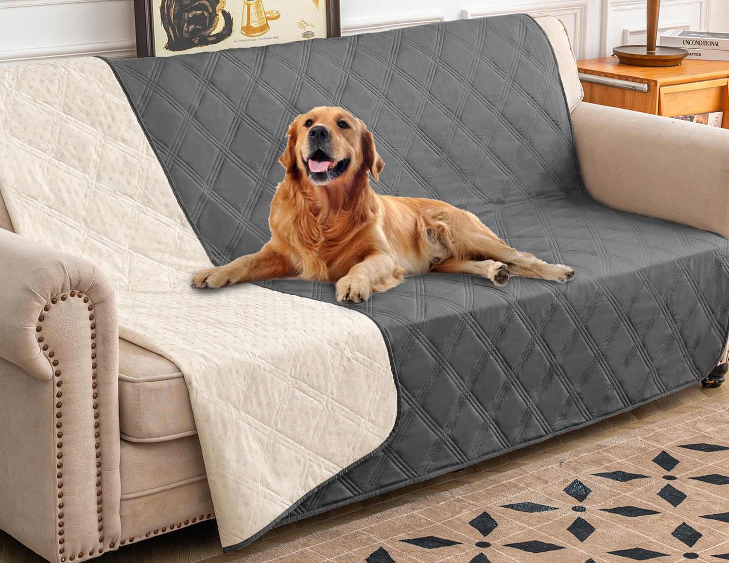 Waterproof Dog Bed Cover with Non-Slip Backing - Pet Blanket for Sofa, Couch & Furniture Protection - Perfect for Indoor Use, Travel & Pet-Friendly Homes