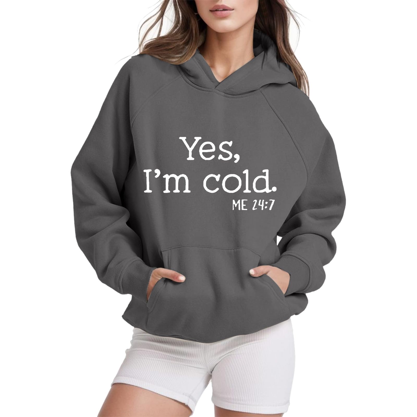 Women's Oversized Hooded Sweatshirt - Graphic Long Sleeve Hoodie with Pocket | Comfortable Pullover Top for Teens & Girls | Casual Streetwear, Harajuku Style | Perfect for Everyday Wear, School, and Outdoor Activities