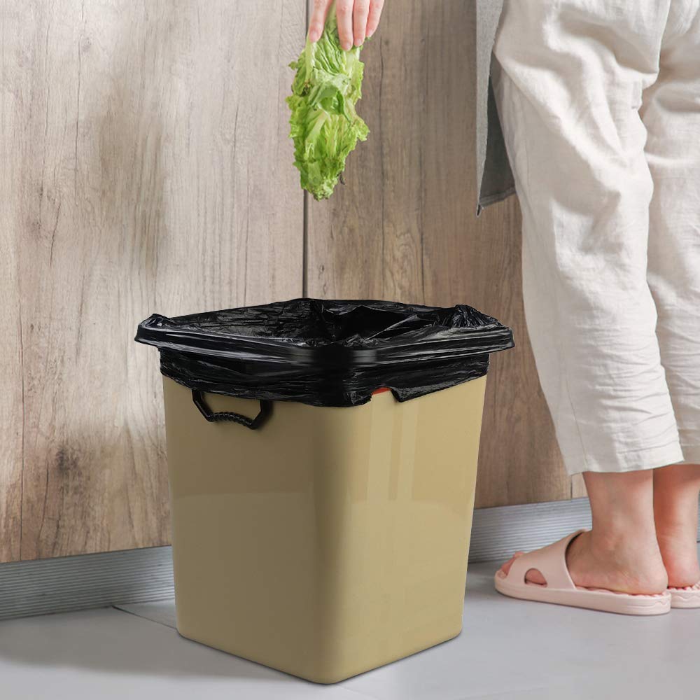 8 Gallon Drawstring Trash Bags - 120 Count Heavy Duty Black Garbage Bags for Kitchen, Office & Outdoor Use
